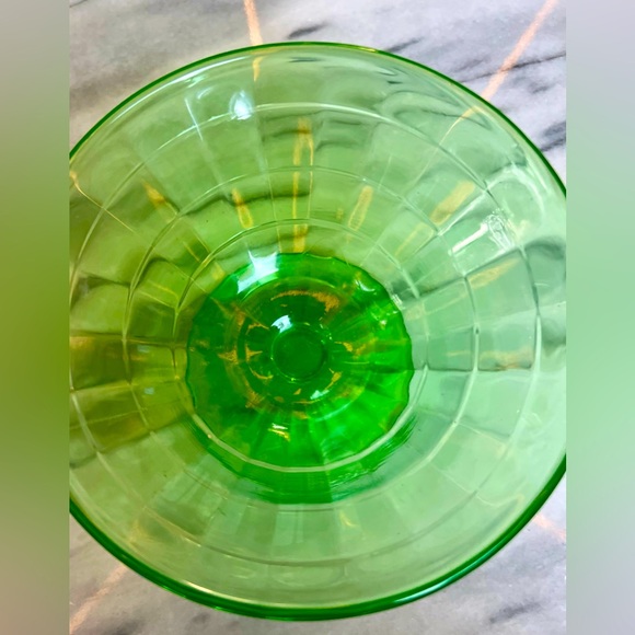 Vintage Uranium/Vaseline Glass Sherbet Dish, c. 1930s, by Anchor Hocking - Picture 2 of 7